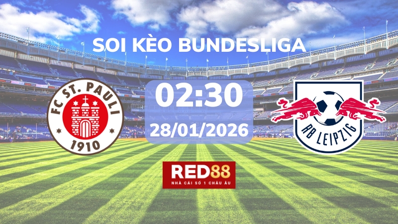 Soi kèo St. Pauli vs RB Leipzig – 02h30 – 28/01 – Bundesliga